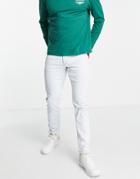 Only & Sons Loom Stretch Slim Fit Jeans In Bleach Wash-blue