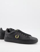 Fred Perry Spencer Leather Sneakers In Black