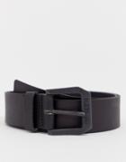 Replay Leather Belt In Black - Black