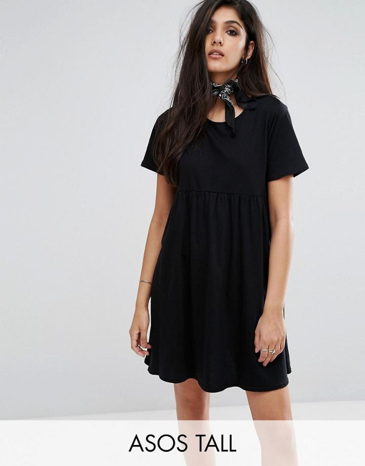 Asos Tall Ultimate Smock Dress - Black