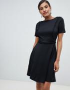 Y.a.s Stapey Lace Up Trim Dress - Black