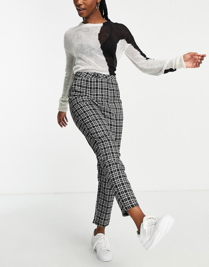Urban Threads Tailored Pants In Black Check - Part Of A Set