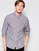 D-struct Short Checked Shirt - Black