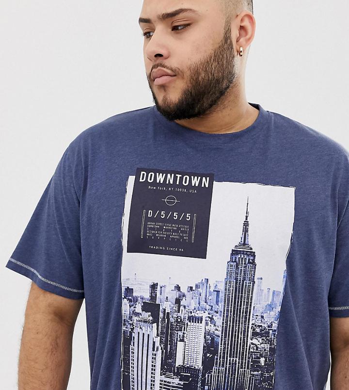 Duke King Size T-shirt With Downtown Ny Print - Blue