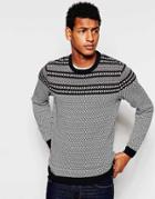 Asos Sweater With Mixed Design