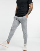 Asos Design Knit Set Sweatpants In Gray-grey