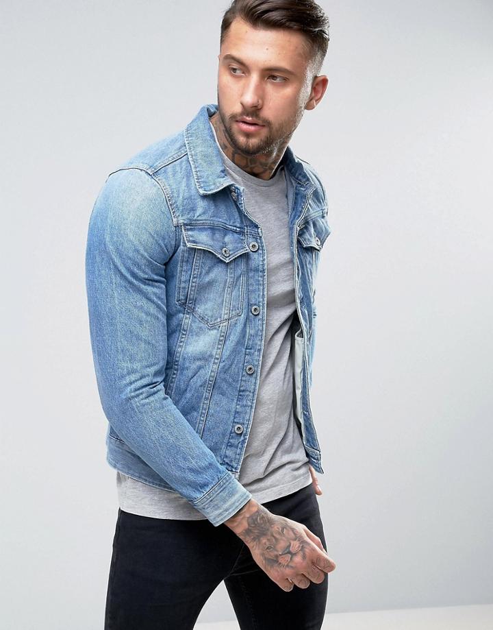 G-star 3301 Deconstructed 3d Slim Jacket - Blue