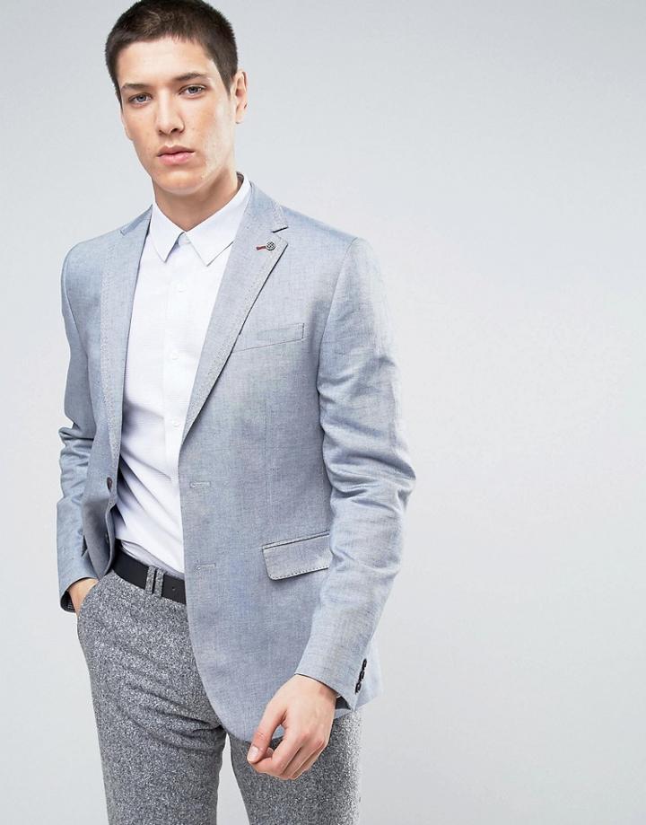 Ted Baker Linen Blazer - Blue