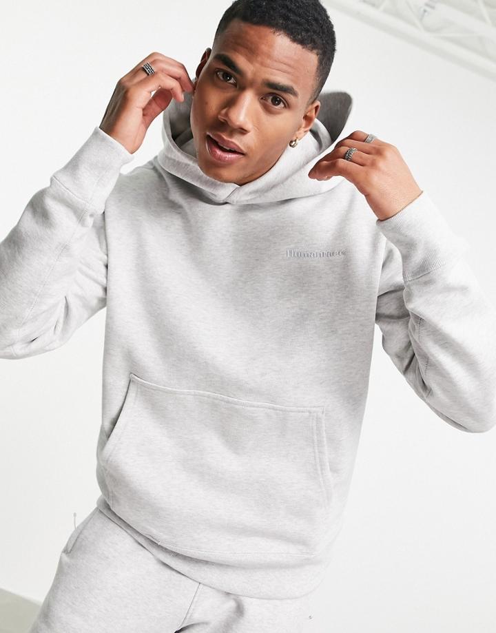 Adidas Originals X Pharrell Williams Premium Hoodie In Light Gray-grey