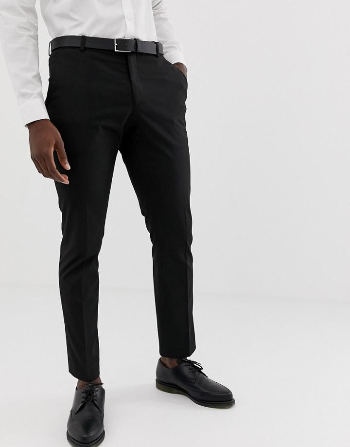 Selected Homme Slim Fit Stretch Suit Pants In Black - Black