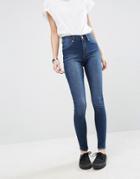 Cheap Monday Spray On High Waist Organic Cotton Skinny Jeans - Blue