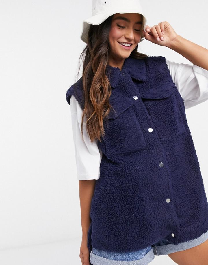 Pieces Button Up Sleeveless Tank In Navy