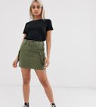 New Look Petite Utility Skirt In Green