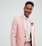 Noak Skinny Wedding Suit Jacket-pink