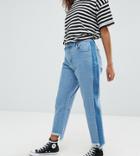 Brave Soul Petite Tamsin Jeans With Raw Step Hem - Blue