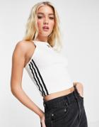 Adidas Originals Adicolour 3 Stripe Cami Top In White
