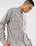 Mennace Shirt In Gray Check