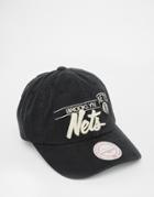 Mitchell & Ness Morbido Cotton Brooklyn Nets Snapback Cap - Black