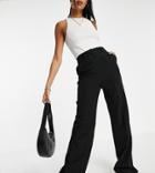Asos Design Tall Relaxed Wide Flare Pant In Black
