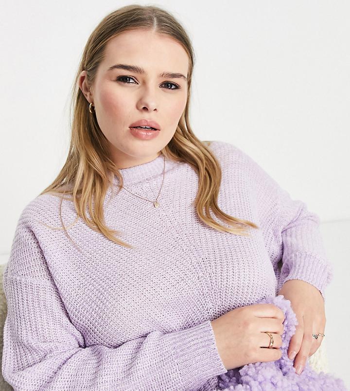 Yours Sweater In Lilac-purple