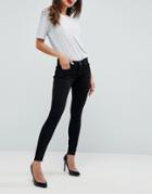 Asos Design Whitby Low Waist Skinny Jeans In Clean Black - Black