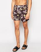 Another Influence Floral Swim Shorts - Brown