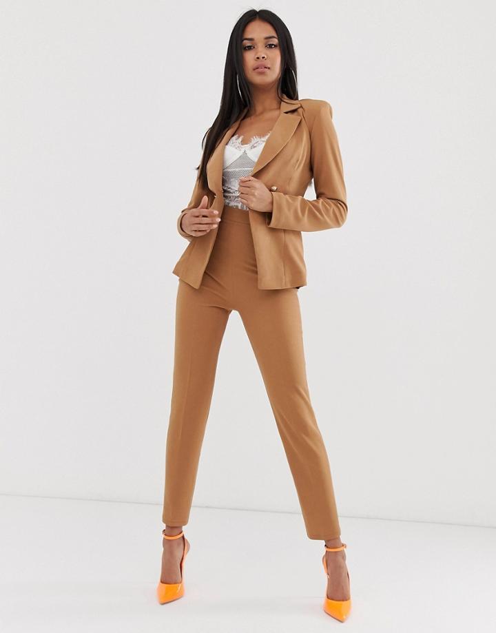 Koco & K Tailored Pants In Coffee-beige