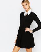 Love Tailored A Line Dress With Collar