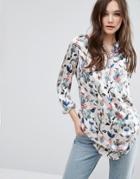 Vila Cactus Print Tunic Top - Multi
