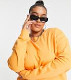Asos Design Curve Ultimate Cotton Sweatshirt In Orange