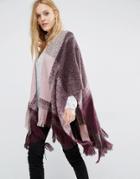 Y.a.s Mag Poncho In Winetasting - Multi