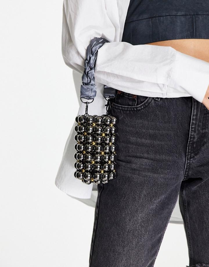 Svnx Pearl Bag In Silver