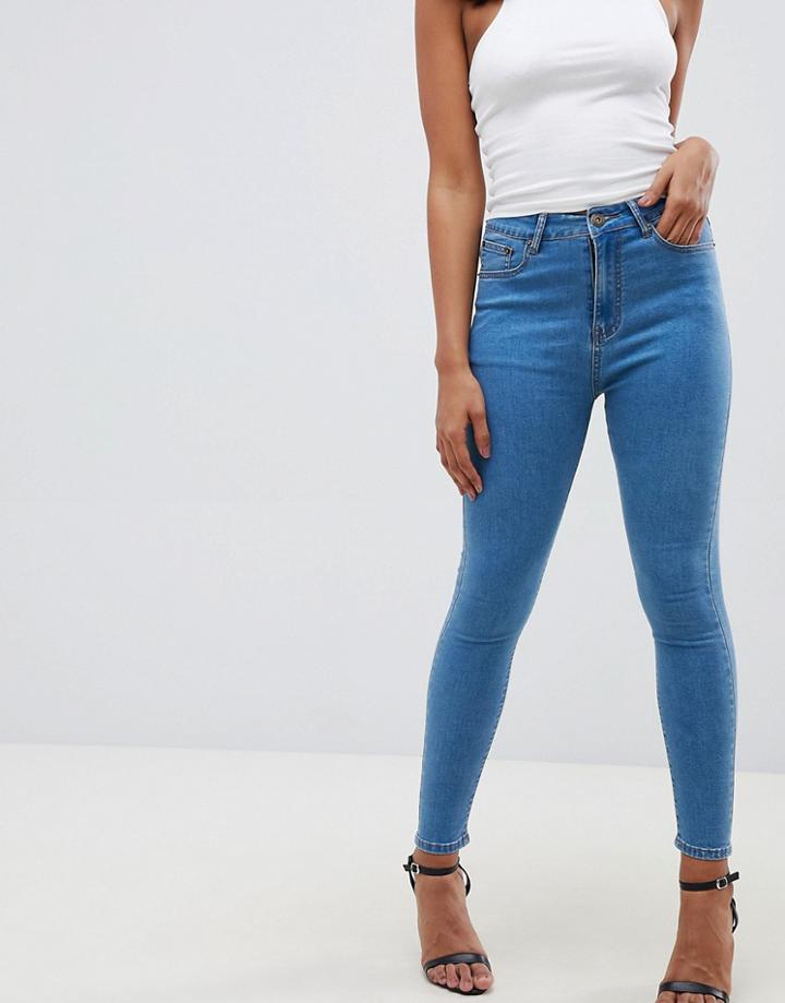 Liquor N Poker Mid Rise Skinny Jean - Blue