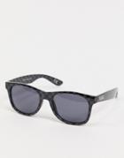 Vans Spicoli Square Frame Sunglasses In Checkerboard-black