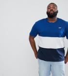 Jack & Jones Originals Plus T-shirt With Block Panels - Blue