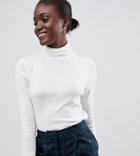 Warehouse Roll Neck Sweater In Ivory - Cream