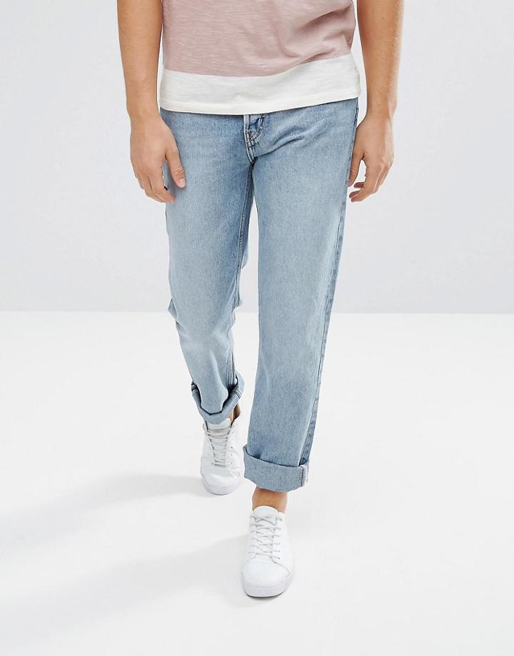 Weekday Vacant High Straight Fit Jean Wow Blue - Blue