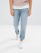 Weekday Vacant High Straight Fit Jean Wow Blue - Blue