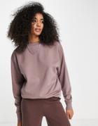 Asos Design Oversized Sweatshirt In Mink-pink