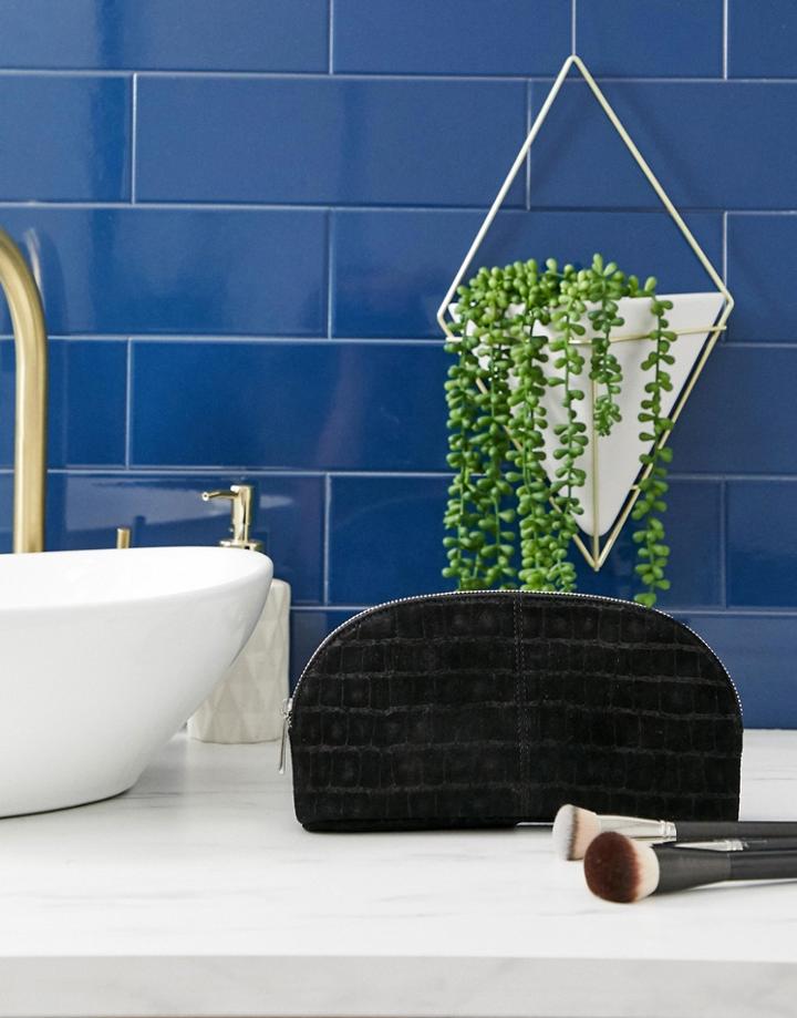 River Island Makeup Bag-gray