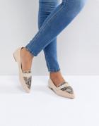 Asos Lucy Pointed Ballet Flats - Multi