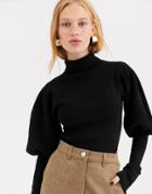 Simonett Warwa Volume Sleeve Sweater-black