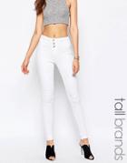 New Look Tall High Waist Supersoft Skinny Jean - White