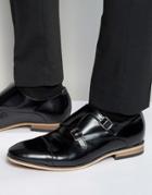Dead Vintage Monk Shoes Black Leather - Black