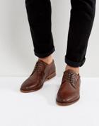 Walk London Harrington Leather Weave Shoes - Brown