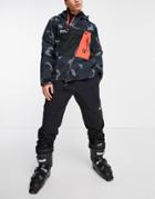 Surfanic Project X Overhead Camo Technical Ski Jacket In Black