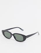 Asos Design Slim Cat Eye Sunglasses-black