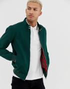 Pull & Bear Harrington Jacket In Green - Green