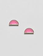 Skinny Dip Watermelon Stud Earrings - Pink
