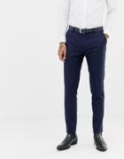 Twisted Tailor Super Skinny Wool Mix Suit Pants In Navy - Navy